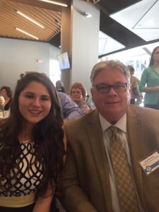 President Murdaugh with honors student Brianna Mead