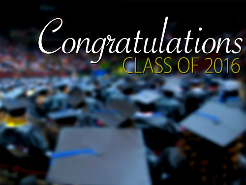 Congratulations Class of 2016